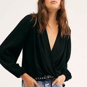 Free People Check On It Wrap Top
